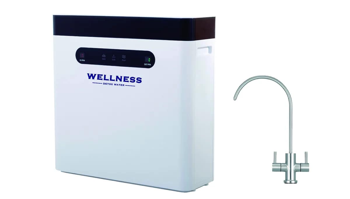 Purificador de agua Wellness con hidrógeno y grifo de doble vía