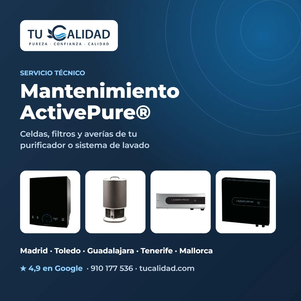 Mantenimiento de equipos ActivePure® de Tu Calidad