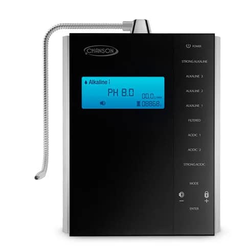Ionizador de agua Chanson Miracle Max 2.0 de sobremesa, con pantalla LCD, panel táctil y caño flexible